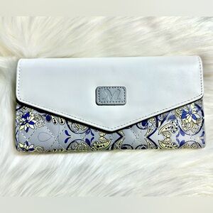 Chic White and Blue Women's Clutch